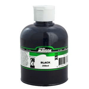 Black Acrylic Ink 250ml Matisse - Click Image to Close